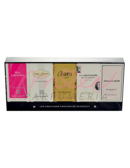Givenchy Mini set, Edt 4ml Very Iresistible + 4ml Edt Ange ou Demon Le Secret + 5ml Edp Organza + 4ml Edt Eaudemoiselle Eau Florale + 5ml Edt Dahlia Noir