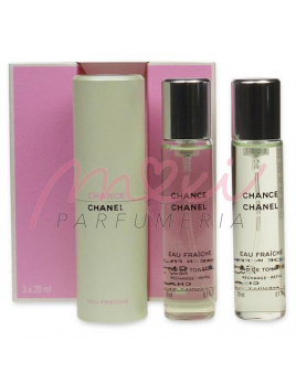 Chanel Chance Eau Fraiche, Toaletná voda 3x20ml Twist and Spray - s rozprašovačom