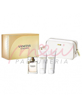 Versace Vanitas SET: Parfumovaná voda 100ml + Sprchový gél 100ml + Telové mlieko 100ml  + Kozmetická taška
