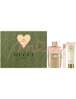 Gucci Guilty Pour Femme, SET: Parfumovaná voda 90ml + Parfumovaná voda 10ml + Telové mlieko 50ml