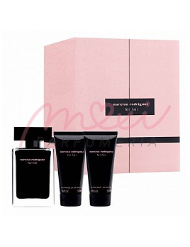 Narciso Rodriguez For Her, Edt 50ml + 50ml tělové mléko + 50ml sprchovy gel