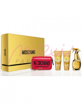 Moschino Gold Fresh Couture SET: Parfémovaná voda 100ml + Telové mlieko 100ml + Sprchovací gél 100ml + Peňaženka