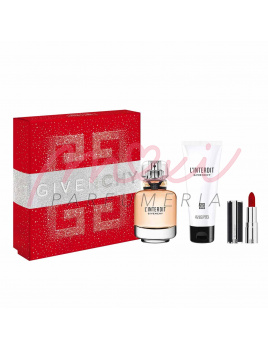 Givenchy L´Interdit SET: Parfumovaná voda 50ml + Telové mlieko 75ml + Rúž na pery 1,5g