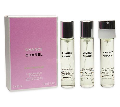 Chanel Chance Eau Fraiche, Toaletná voda 3x20ml - náplne s rozprašovačom